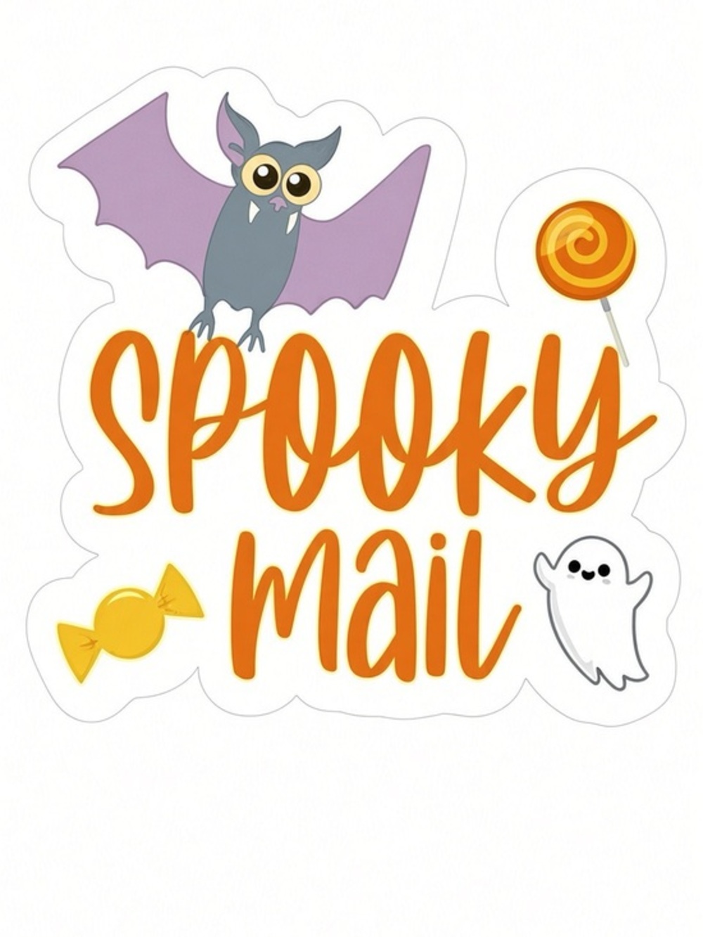 40 Spooky Mail Bat Stickers